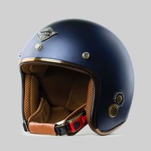나폴리 Napoli helmet 오픈페이스 SH 루비 무광 네이비 안전 인증 스쿠터 바이크 헬멧 소두핏 하이바 레트로 클래식 텐덤 반모 킥보드, 기본 헬멧(무광 네이비)