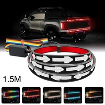 Led 테일 게이트 트럭 라이트 스트립 바 방수 7 기능 후진 미등 브레이크 정지 신호 경고등, 03 1.5M