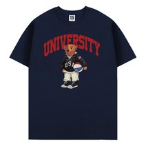 더팀 유니베어 남여공용 빅사이즈 S~4XL 20수 반팔 프린트 티셔츠 (4컬러)