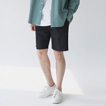스타일에스 남자 빅사이즈 청 원턱 데님 스판 반바지 하프 팬츠