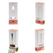 접착식 비닐봉투 정리함 핑크 주방수납 비닐봉투정리, 1개