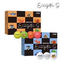 빅야드 Energetic 3피스 S 골프공 12p, 화이트, 1세트