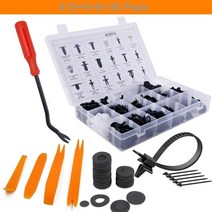 415pcs 자동차 바디 인테리어 펜더 범퍼 리테이너 패스너 클립 플라스틱 리벳 트림 구색 키트 나사 패널 패스너, 검은색