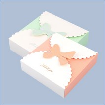 레이스리본 선물상자 기프트박스 (핑크/그린) 생일 선물케이스 기념일 답례품 발렌타인데이, 그린