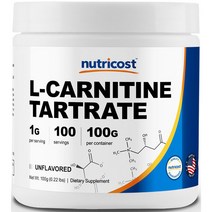 뉴트리코스트 L카르니틴 타르트레이트 파우더 100g
