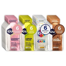 GU Energy 오리지널 스포츠 뉴트리션 에너지 젤 24개, 24 Count, Assorted Caffei