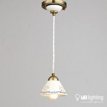 [산본문화조명] 제냐 1등 펜던트 도자기 식탁등 인테리어조명 [식탁등], 본품+LED 12W 볼구 노란빛 X1