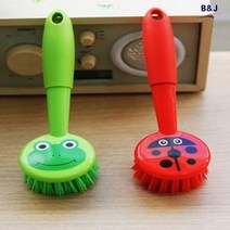 세척브러쉬 욕실솔 모양 캐릭터 구석구석 냄비탄거제거 씽크대용품 부엌인테리어, 무당벌레
