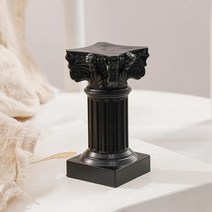 roman 기둥 그리스 기둥 동상 받침대 촛대 스탠드 입상 조각 실내 홈 다이닝 룸 정원 풍경 장식, 검은색