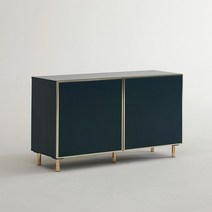 장인가구 아이브 셀렉 키높은 거실장 1200 도어형, 블루, 블루