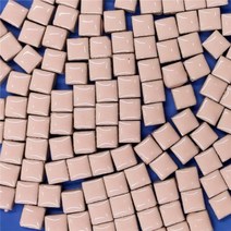 250pcs (대강. 250g/8.81oz) 도자기 모자이크 타일 9.5mm 스퀘어 세라믹 DIY 모자이크 공예 타일 수제 5mm 두께, 250g-8.81oz, Light Pink, Light Pink