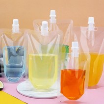 음료 주스 보관 스파우트 파우치 팩 휴대용 소분 포장, 1개