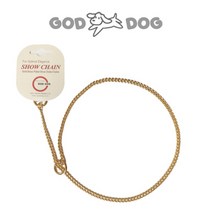 지오디독 쇼 체인 커브 1.4 [골드]-소/중형견-Curve Chain, 55cm