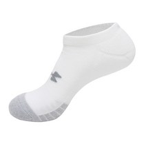 언더아머 히트기어 UA 노쇼 양말 3팩 로우 삭스 단목 1346755-100, MD(240-265mm)
