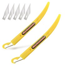 자동차랩핑지 ehdis 2pcs 안전 정밀 칼 절단 도구 5pcs 블레이드 탄소 섬유 필름 터킹 스퀴지 자동차 비닐 랩 가드 커터, 노란색