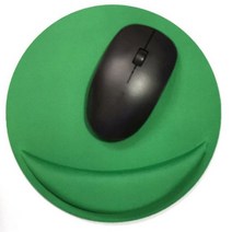 버티컬마우스 버티칼마우스 사무용마우스 라운드 마우스 패드 EVA 팔찌 게임용 패드 솔리드 컬러 매트 편안한 손목 받침대 PC 노트북용 게이머, green