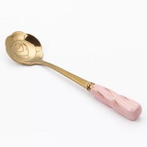 TS GLOBAL 12cm 스테인레스 스틸 미니 사쿠라 장미 꽃 스푼 커피 차 디저트 음료 믹싱 밀크 쉐이크 식기, 08 7