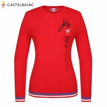 [까스텔바작] (여성)레터링 자수 라운드 니트_BG0FSW501_RE