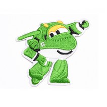 자수 와펜 플라잉맨 또봇 경찰봇 비행기 11종 열접착식 스티커 모자 옷 가방 마스크 리폼 장식, 플라잉맨외, W2AO09 블루쌍발기