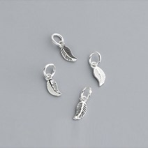 실버925 미니 나뭇잎 펜던트 은 참 비즈 팔찌 목걸이 만들기 diy 재료 악세사리 부자재