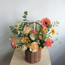 부산지역만 가능 서면꽃집 연제구꽃배달 소형꽃바구니 오렌지색감, 영도구/송정