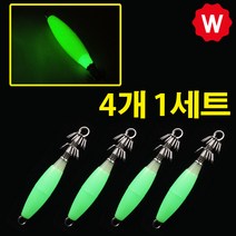와꾸나피싱 야광에기 쭈꾸미에기 문어 한치 무늬오징어 애기 에기, 야광두족류에기(4개입)