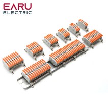 1/3/5/10/25/30/50/100Pcs 2-20 핀 퀵 도킹 케이블 와이어 커넥터 레일 유형 고속 터미널 소형 전기 배선, 06 3pcs _ 01 10P