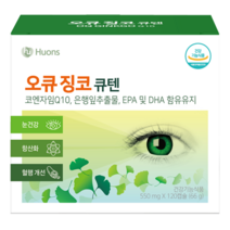 휴온스 오큐징코큐텐 - 알티지오메가3 은행잎추출물 코큐텐 복합 눈건강 혈행개선 120개입, 3박스