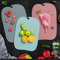 끓는물 살균소독 TPU 이유식도마 플라스틱도마 예쁜도마 칼도마, 애플TPU도마 중 그레이