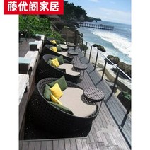 리조트 야외 테라스 라탄 썬베드 비치 야외의자 수영장 체어 펜션 야외용, TABLE