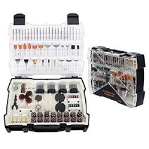 핸즈스타 회전식 공구 액세서리 키트 361pcs 1/8(3.2mm) 직경 섕크 쉬운 절단 연삭 조각 연마 등을 위한 범용 비품 투명 케이스 포함, 하얀색