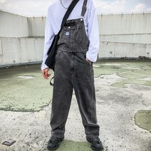 간지나는 남자 멜빵바지 작업복 점프수트가을 워크웨어 오버핏청바지