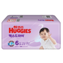 하기스 NEW 맥스드라이 점보 밴드형 남여공용 6단계(14~19kg), 720매, 0   6 step (14~19kg) / 공용 점보