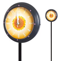 [골든벨] m행운의 보석 해바라기 무소음 메탈 스탠드시계 (5종), 6197 p블랙