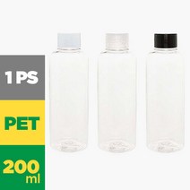 DT200투명 200ml 낱개 일반캡 플라스틱 페트병, 흰색