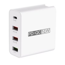 충전기 여행 PD18WQC 30 다구 51W 고출력 24A 적용 사과아이폰 IPHONE11 3539855739, 여행 충전기 QC3.0 화이트 A61
