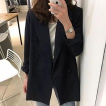 여성 블랙 퍼프 레터링자켓심플 모던한 꾸안꾸 캐쥬얼 쉬운코디 여성 일상 자켓