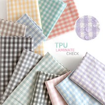 혜인천 대폭 방수원단 무독성 TPU 라미네이트 멜란지 워싱 30수: 워너비 체크 10컬러, 딥그린