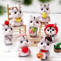 치프몰 DIY 양모펠트 패키지 햄스터 6종 니들 공예 취미 공방, 화가 햄스터