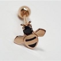 샤이어골드 14K 꿀벌 캐릭터 피어싱 / 침 포함 전체 14K 정품