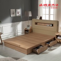 [] 아이크3단LED 평상형 서랍침대 프레임 퀸Q