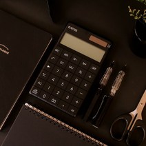 BLACK 블랙 디자인 전자 계산기 [GODSHOP 심플 사무용 미니 예쁜 컬러 문구 무지계산기], 단품