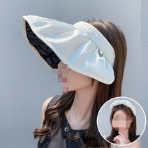 클릭바이 라피아햇 돌돌이썬캡 하늘하늘 챙모자 자외선차단 여행모자 호캉스모자 버킷햇 4색