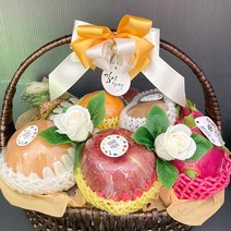 고품격 과일 바구니-정성모아 과일바구니/병문안/출산/생신/생일/진급 축하선물, 감사합니다 리본