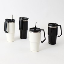 이지 스트로우 핸들텀블러, 750ml, 화이트