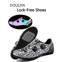 실내자전거 좌식 스핀바이크 스피닝 홈쇼핑 미니 가정용 DOULIYA-반사 잠금 무료 사이클링 신발 플랫 페달, 05 40, 03 White  Lock-Free_05 40