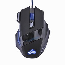 게이밍마우스 게임용 컴퓨터 유선 게이밍 마우스 USB 컴퓨터 게임 RGB Mause 게이머 인체 공학적 7 버튼 55, 01 Black, 한개옵션1
