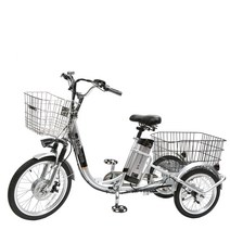 KJ MOTORS 장수 전기 자전거 세발 삼륜 삼성셀 운동 스포츠 레저 건강 전동, 실버