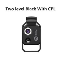 APEXEL 범용 디지털 200X 배율 현미경 렌즈 핸드폰 매크로 CPL LED 라이트 스마트 폰용, 03 Two Level Black CPL