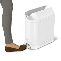 [AK PLAZA] [포커시스]심플휴먼 디럭스버터플라이 페달휴지통_10L/ SPH-CW2042